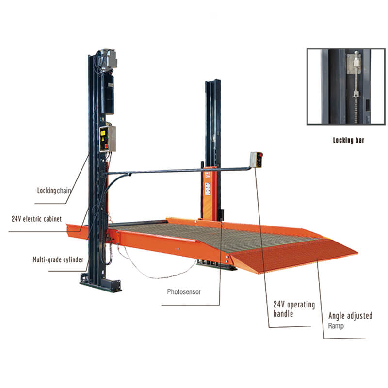 Parking double lift Dimensional drawing